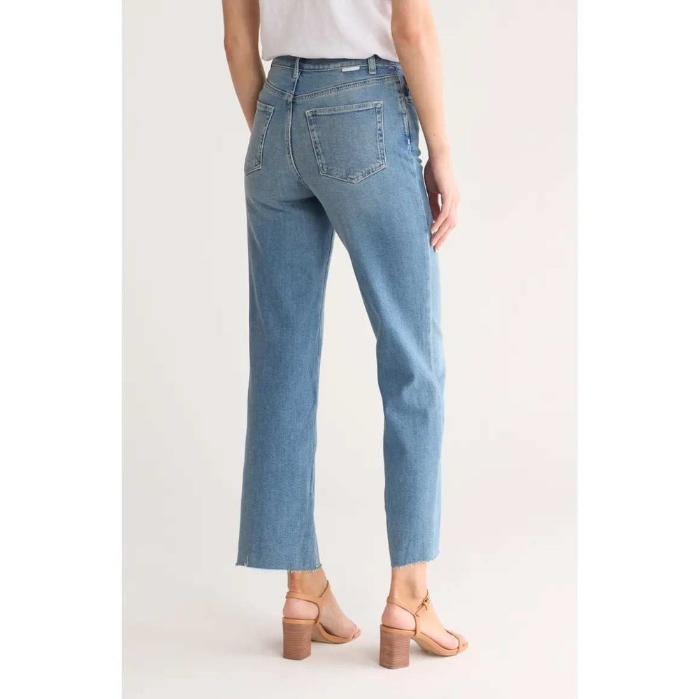 Boyish The Mikey High Rise Wide Leg Jeans About Time Wash Blue Twenty Six 26
